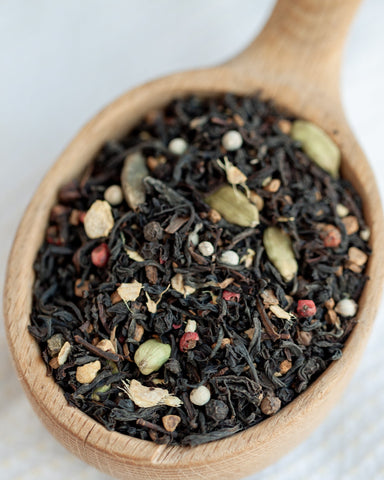 Decaffeinated ** Black Tea -Masala Chai -  4 oz loose tea - Spiced Black Tea to be steeped with milk/cream and sugar - a new favorite among our customers!
