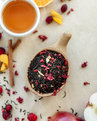 Black Tea - Cozy Autumn Day - 4 oz loose Tea with warm flavors of the fall season - apples, ginger, cinnamon