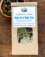 Herbal - Hug in a Mug - 4 oz loose tea - Just in time for cold and flu season - Echinacea and Elderberry Tea!
