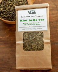 Green - Mint To Be - 4 oz loose tea - A clear refreshing green tea with spearmint