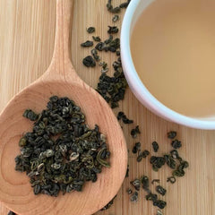 Green Tea - Pearl - 4 oz loose tea - green tea leaves rolled and dried into pearl shapes